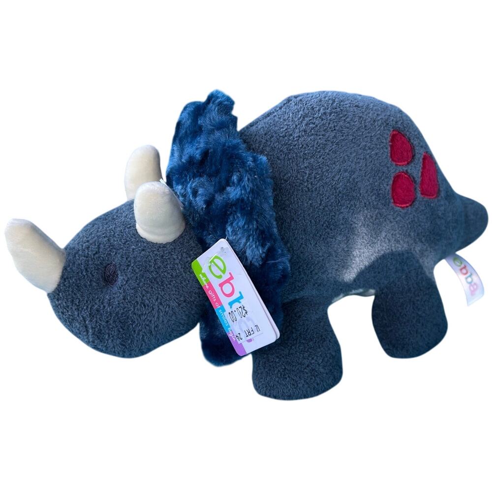 Aurora EBBA "Steggey" the Triceratops Dino Soft Plush 12X6 New With Tags